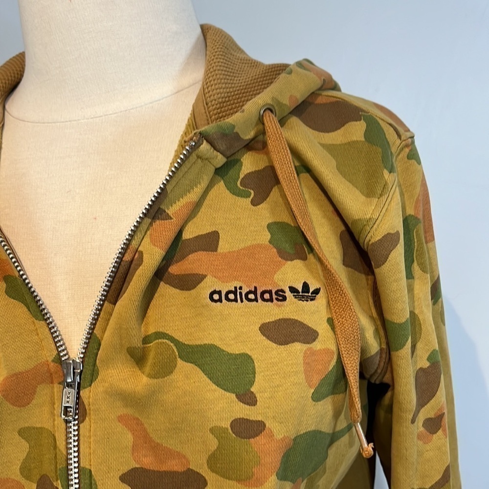 Adidas originals camo zip up hoodie, size men’s small - Picture 3 of 12